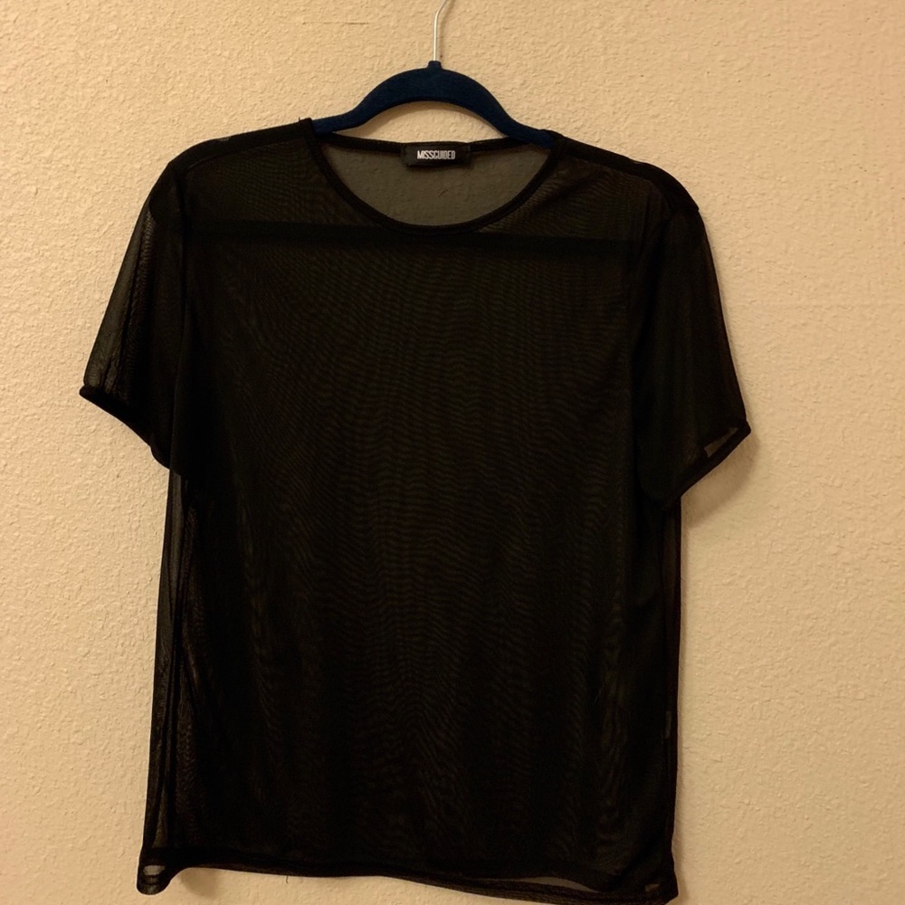 Black sheer shirt